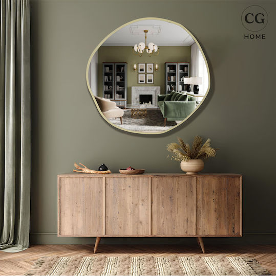SteweHome MDF Badezimmerspiegel 80x80cm Gold