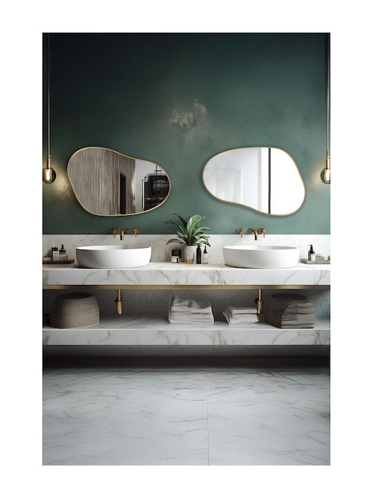SteweHome Bathroom Mirror Made of MDF 55x70cm Bronze