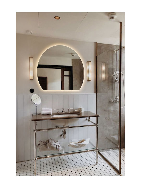 SteweHome Oglindă de Baie cu Lumini LED 55x60cm Galben