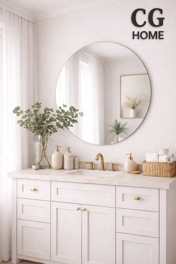 SteweHome Round Bathroom Mirror 45x45cm