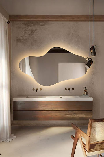 SteweHome Καθρέπτης Μπάνιου Led 50x90cm Λευκός