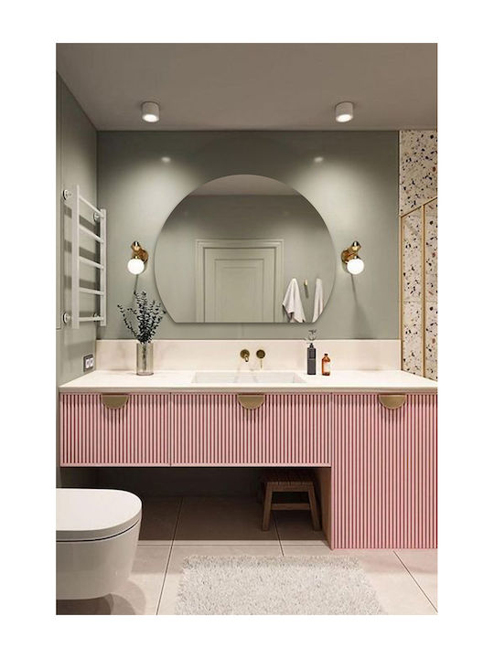 SteweHome Bathroom Mirror Made of Metal 35x40cm Bronze