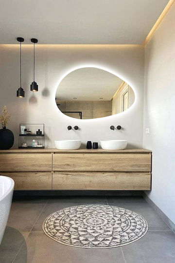 SteweHome STE-021207-V42472-130844 Καθρέπτης 50x75cm Λευκός SteweHome STE-021207-V42472-130844 Καθρέπτης 50x75cm Λευκός