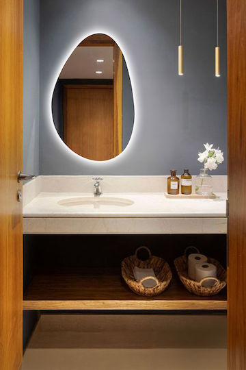 SteweHome Badezimmerspiegel 50x75cm Weiß