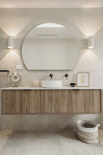 SteweHome Bathroom Mirror from Metal 45x50cm Gray