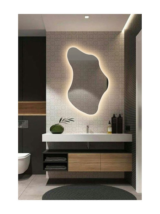 SteweHome Огледало за баня LED 60x110cm Бял