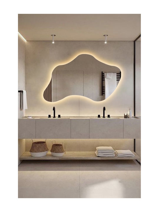 SteweHome Огледало за баня LED 60x110cm Бял