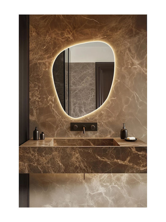 SteweHome Bathroom Mirror Led 100x80cm Yellow