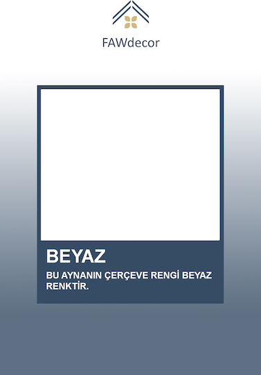 SteweHome Καθρέπτης Μπάνιου από MDF 40x50cm Λευκός