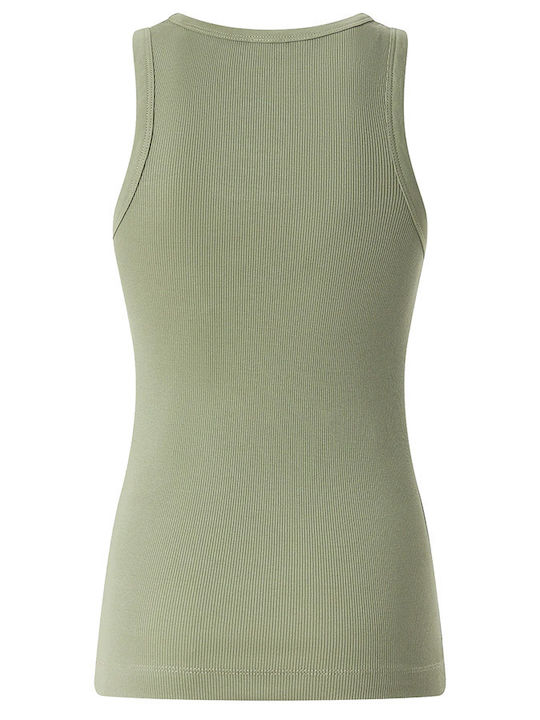 Calcolatore Women's Cotton Sleeveless Green Blouse