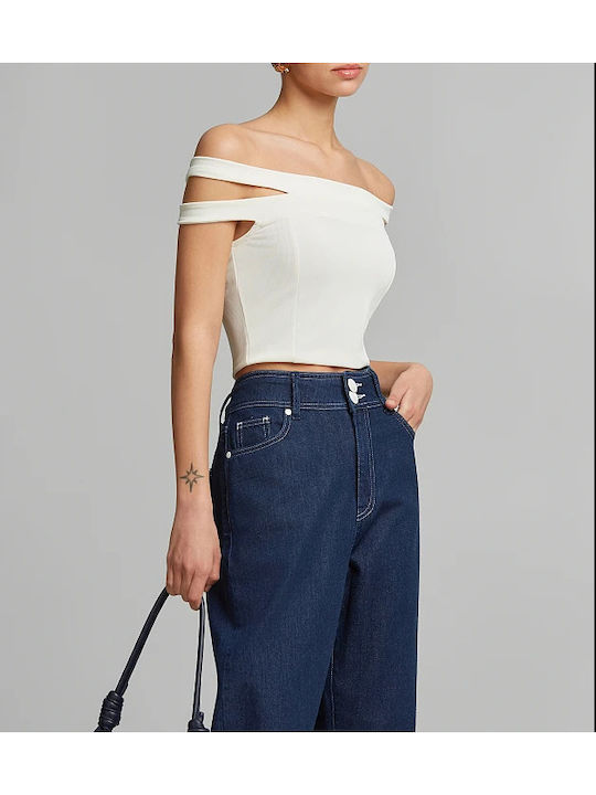 Γυναικείο Crop Top Off White