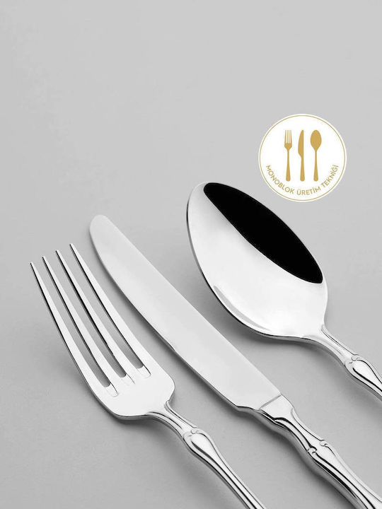 SteweHome Cutlery Set Stainless Steel Gray 84 Pieces