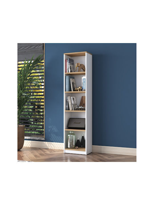 Weißes Bücherregal 40x25x161,8cm