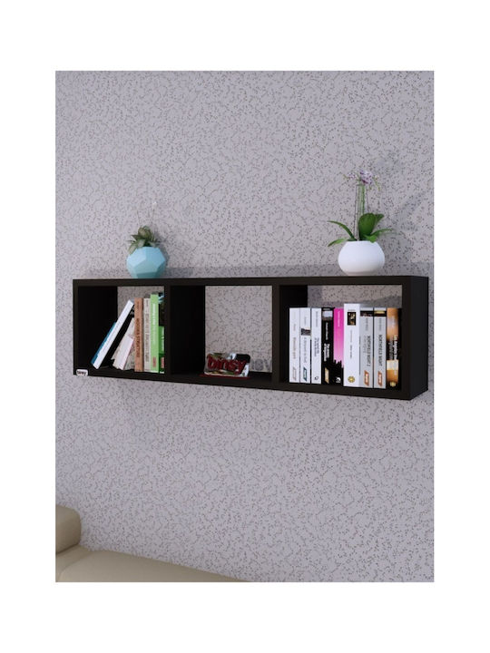 Wandregal Schwarz 90x17x21,5cm