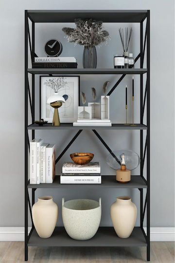 Bibliotecă Gri 70x34x180 cm