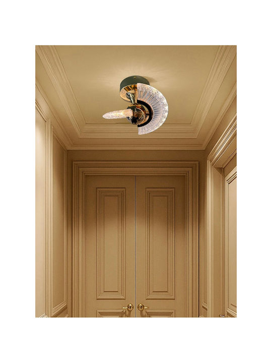 SteweHome Modern Wall Lamp with E27 Socket Yellow 22x19cm