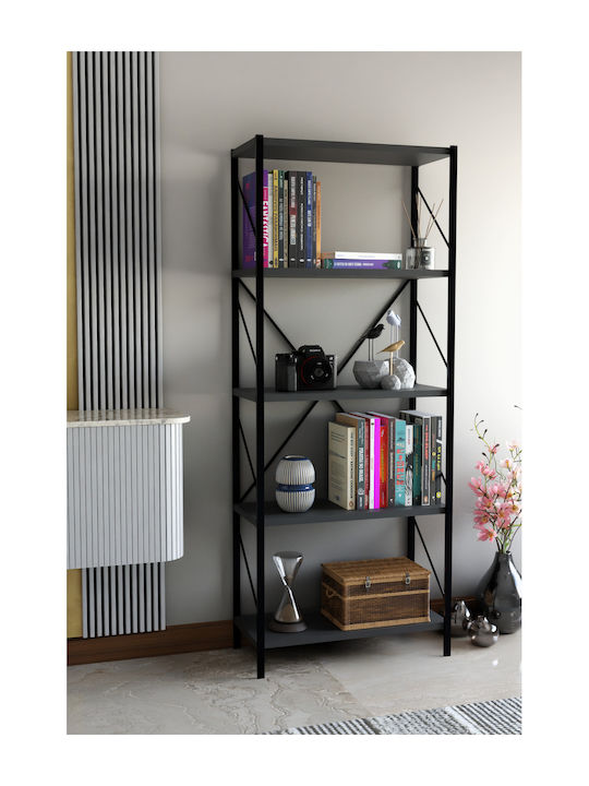 Gray Bookcase 60x25x150cm