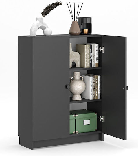 Office Storage Cabinet Wooden in Grey Color