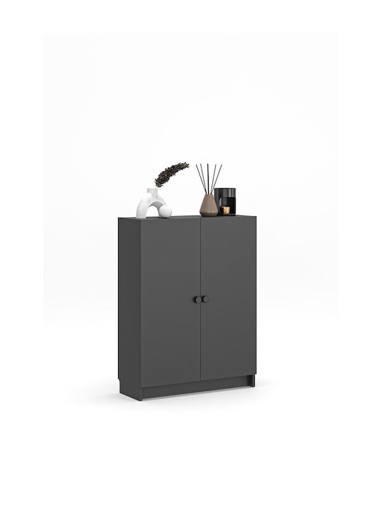 Bookcase Gray 80x28x105cm