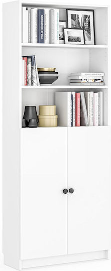 Weißes Bücherregal 80x28x200cm