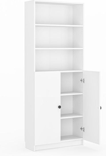 Weißes Bücherregal 80x28x200cm