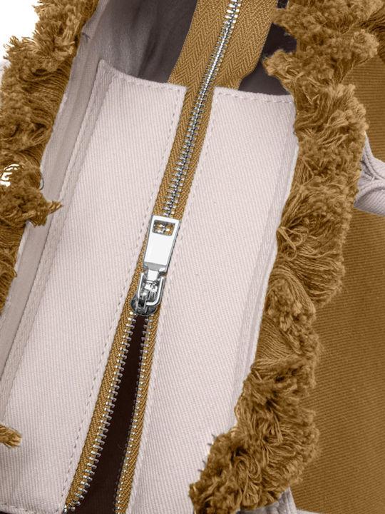 Feel & Touch Caribbean Stoff Strandtasche Braun