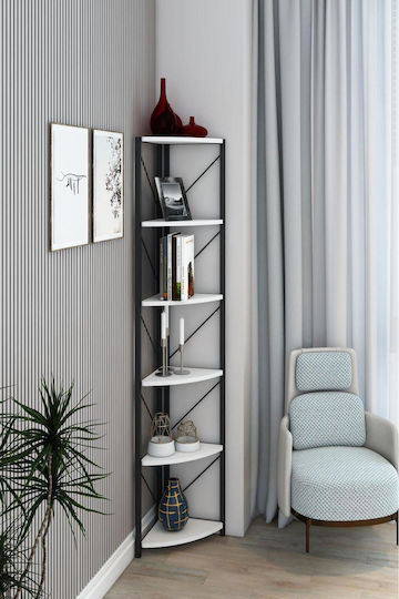 Corner Metal Bookcase 46x30x177cm STE-016409-V23092 Corner Metal Bookcase 46x30x177cm STE-016409-V23092