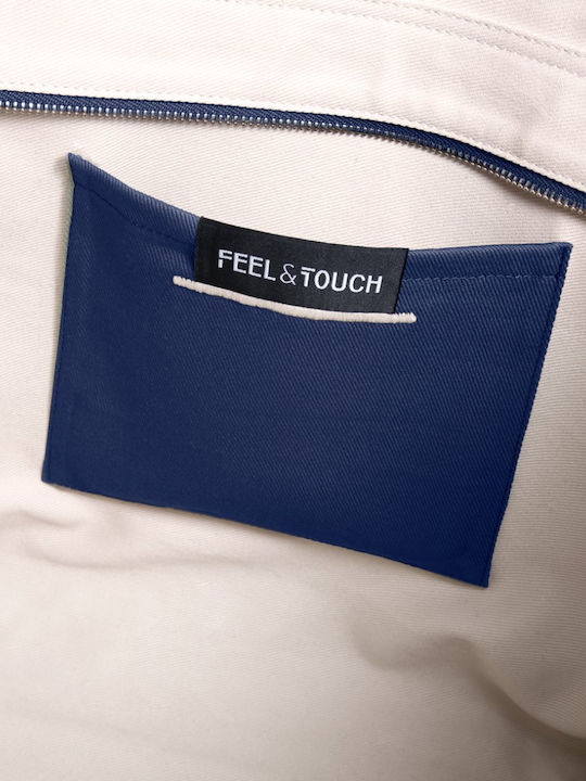 Feel & Touch Caribbean Stoff Strandtasche Blau
