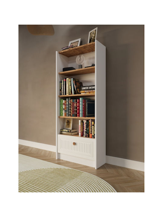 Beige Bookcase 60x22x151cm