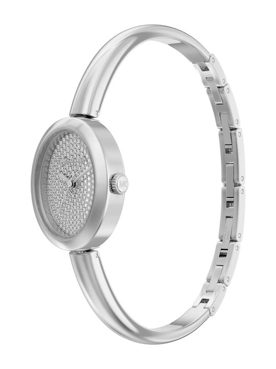 Michael Kors Maude Womens Watch 24mm Battery with Silver Metal Bracelet