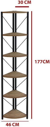 Corner Beige Bookcase 46x30x177cm STE-019464-V37062 Corner Beige Bookcase 46x30x177cm STE-019464-V37062