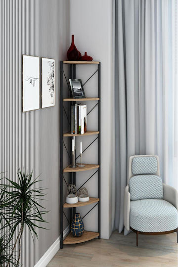 Bibliotecă Colț Bej 46x30x177 cm