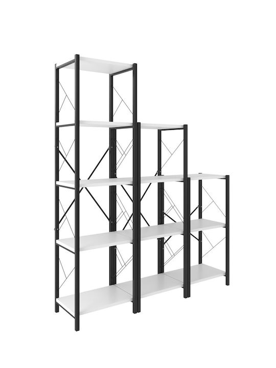 Bibliotecă Albă 120x30x151 cm