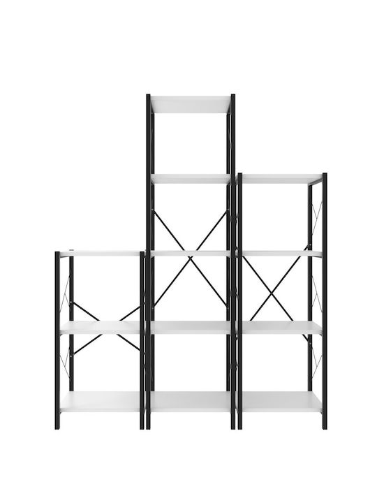 Bibliotecă Albă 120x30x151 cm