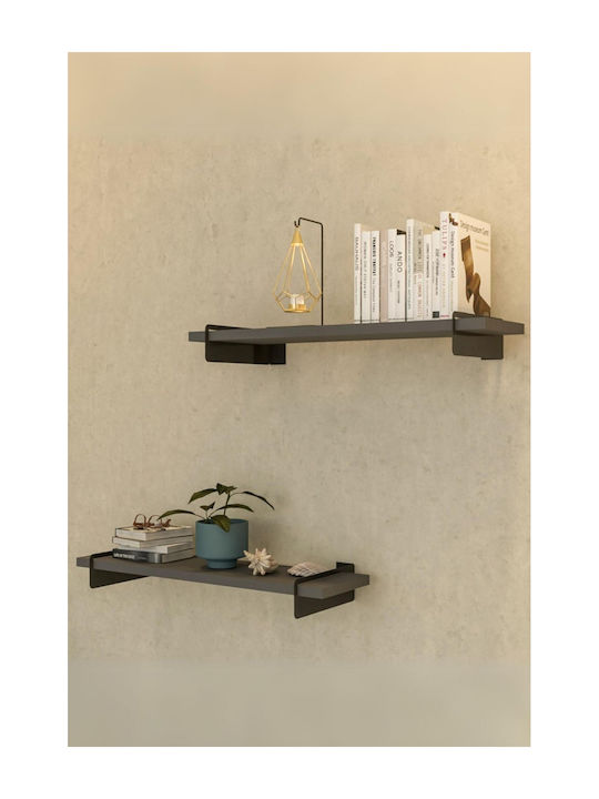 Gray Wall Shelf 60x16x7cm