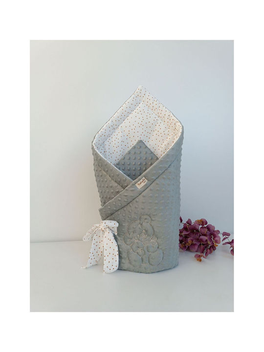 SteweHome Nursery Swaddling Gray Blanket with Animal 85x85cm