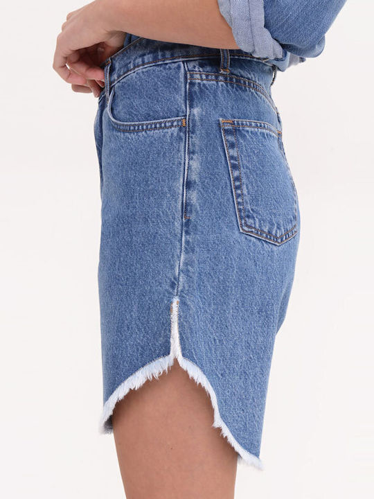 Sac & Co Bermudă Denim Albastru Mid Pentru Femei