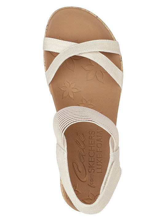 Beverleecasual Outing Platforme Dama de Vară Tip Slip On Bej