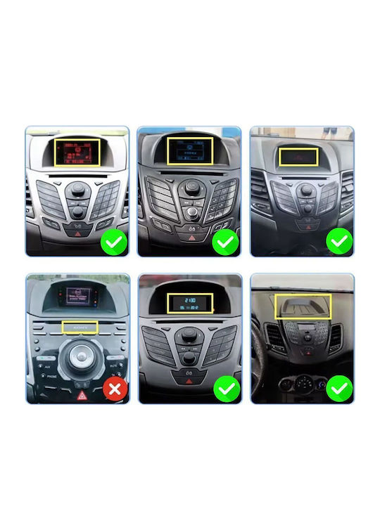 Carmedia Ηχοσύστημα Αυτοκινήτου για Ford Fiesta 2008-2018 (Bluetooth/USB/WiFi/GPS/Apple-Carplay/Android-Auto) με Οθόνη Αφής 9"