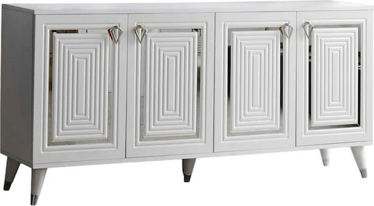 Μπουφές Ξύλινος Χρυσές Λεπτομέρειες 160x40x78cm