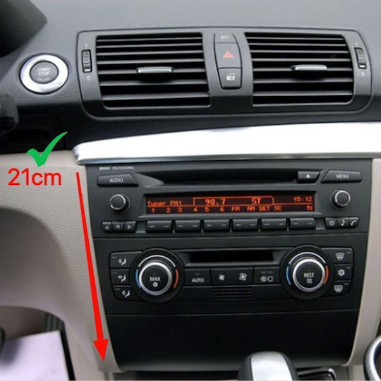 Carmedia Ηχοσύστημα Αυτοκινήτου για BMW Σειρά 1 2004-2013 με A/C (Bluetooth/USB/WiFi/GPS/Apple-Carplay/Android-Auto) με Οθόνη Αφής 9"
