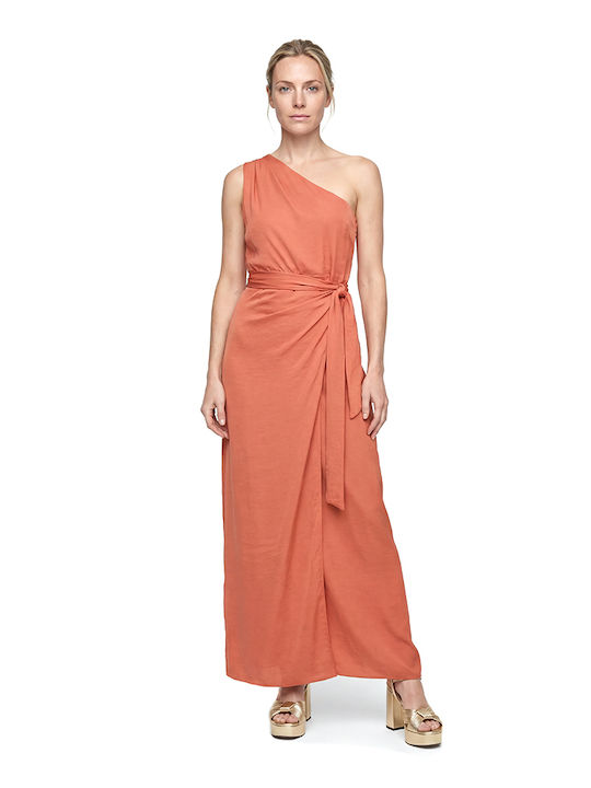 Summer Maxi Wrap Dress Orange