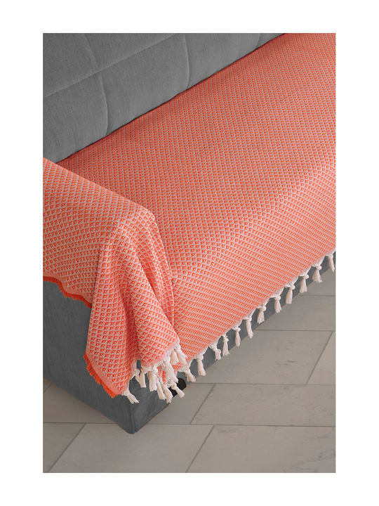 SteweHome Ριχτάρι Τριθέσιου Καναπέ 115x300εκ. Πορτοκαλί