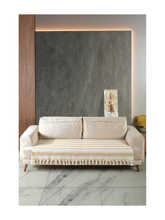 SteweHome Ριχτάρι Πολυθρόνας 115x201εκ. Κίτρινο