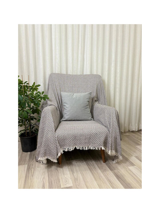 SteweHome Armchair Throw 170x210cm Brown