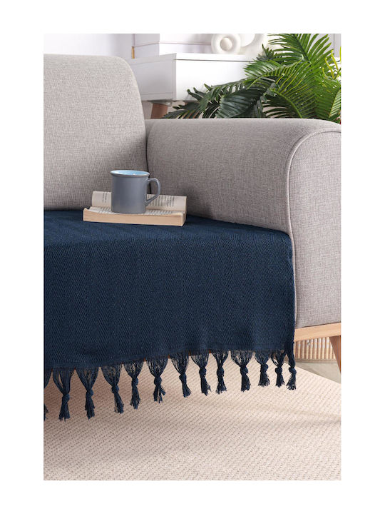 SteweHome Armchair Throw 100x200cm Blue