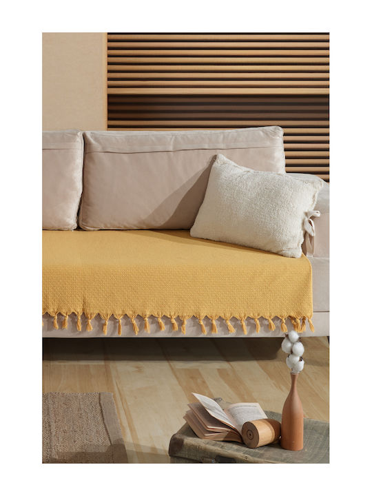 SteweHome Armchair Throw 115x201cm Yellow