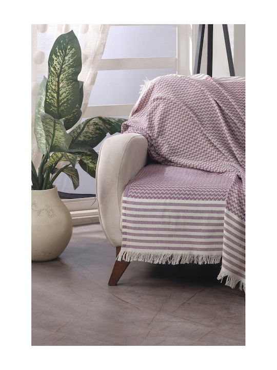 SteweHome Armchair Throw 180x200cm Purple