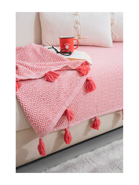 SteweHome Armchair Throw 115x201cm Coral