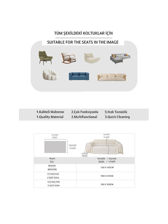 SteweHome Armchair Throw 115x201cm Green